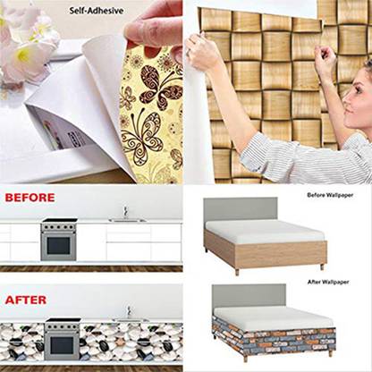 AY FASHION 121.92 cm Self Adhesive Decorative Self Adhesive Wallpaper Wall Sticker for Almirah/Wardrobe_AST_020 Self Adhesive Sticker