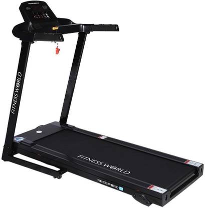 FITNESS WORLD Z2 Series 1.5HP(3 HP Peak) Motorized 3 Level Manual Incline Treadmill with LCD Display For Home and Gym Treadmill (Max Weight:110 kg)