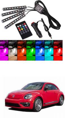 APICAL Lights Car LED Strip Light 4pcs 48 LED DC 12V Multicolor Music Car Interior Light LED Under Dash Lighting Kit with Sound Active Function and Wireless Remote Control Car Dashboard Lights (Multicolor)ANJ343 Dash Light Car LED for Volkswagen (12 V, 75 W)