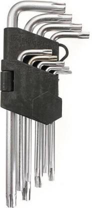 Qualigen 9pcs T10-T50 Torx Hex Wrench Screwdriver Allen Key Set
