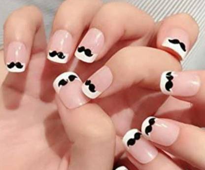 NAIL ART beard Artificial Nails Light Pink