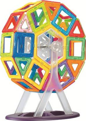Gift Equals Love Gelmag Magnetic Blocks - 66 pcs of Magnetic Building Blocks, Premium Quality Constructing and Creative Learning Educational Next generation Multicolor Toy for Kids with a Storage Box