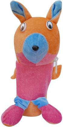 Pank-Smith Premium Bear Cartoon Design with Velvet Cloth Baby Fedding Milk Bottle Cover Pack Of 1 (Orange)