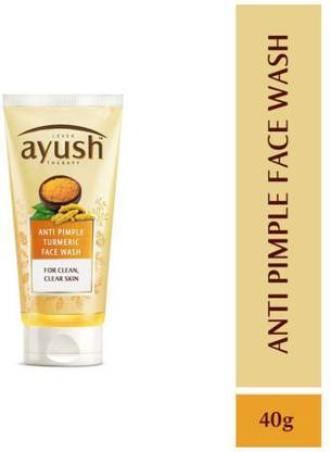 Lever Ayush Therapy Anti Pimple Turmeric  40g Pack of 3 Face Wash