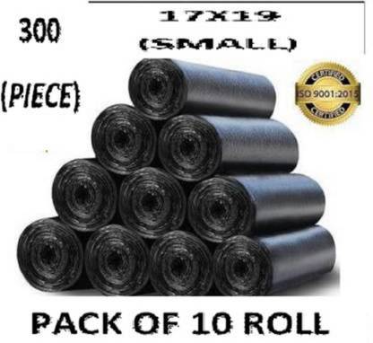 MJ Exim A_MRK/GARBAGE/300/17*19/10 Small 10L L Garbage Bag  Pack Of 300