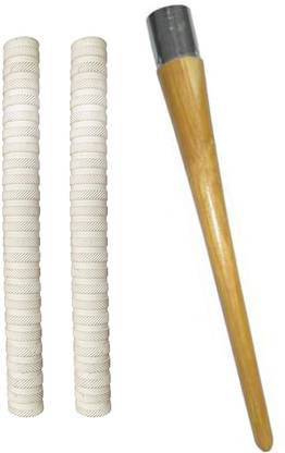 Raider Pair of 2 Cricket Bat White Grip (MSD) + One Wooden Grip Cone Gripper