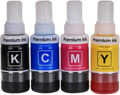 canoff COMPATIBLE REFILL INK FOR EPSON L110 / L130 / L210 / L220 / L360 / L361 / L365 / Black + Tri Color Combo Pack Ink Bottle