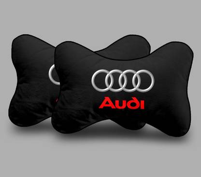 kioni Black Polyester Car Pillow Cushion for Audi