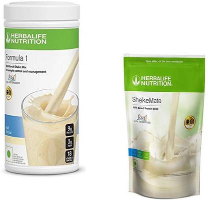 HERBALIFE Formula 1 Nutritional Shake - Kulfi Flavor With Shake Mate Milk Powder Plant-Based Protein
