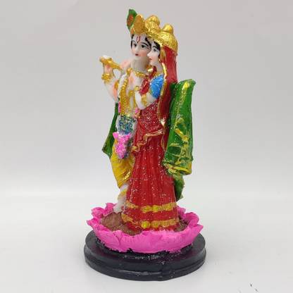 MANDAL LORD RADHAKRISHNA STATUE FOR TEMPAL Decorative Showpiece  -  8 cm