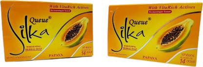 Queue Silka Papaya Whitening Soap With Natural Ingredients