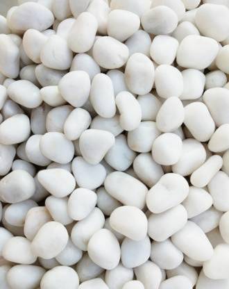 Pebblex White Stone Pebbles Regular Asymmetrical Quartz Pebbles