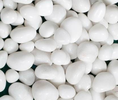 Pebblex White Stone Pebble Polished Asymmetrical Quartz Pebbles