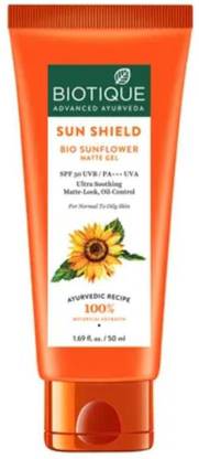 BIOTIQUE Sunscreen - SPF 50 PA++++ Sunflower matte gel 50 ml
