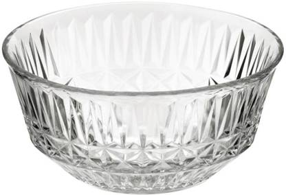 IKEA Glass Dessert Bowl Bowl, Clear Glass/Patterned, 15 cm (6 ")