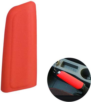 Qiisx QX2NDMODE Universal Car Auto Anti Slip Soft Silicone E-Brake Handle Sleeve Cover Hand Parking Brake Cover Boot E-Brake Grip Sleeve Protector (Red) Car Handbrake Grip