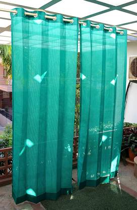 Boutique Ever 244 cm (8 ft) Net Blackout Door Curtain (Pack Of 2)