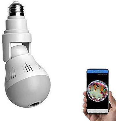 BMC Wireless Panoramic Bulb 360° IP Camera ,960P Fisheye Vision, Remoting Monitoring Home Security Camera LED Bulb Light,with Hidden Camera, Two-Way Audio and Supports Micro 128GB SD Card Security Camera