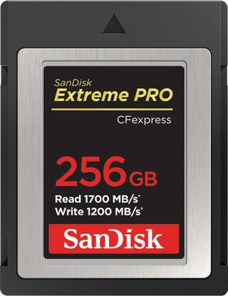 SanDisk SDCFE-256G-GN4NN Extreme Pro CFexpress 256 GB XQD Card Class 10 1700 MB/s  Memory Card Compatible with Camera
