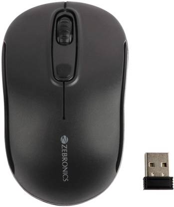 ZEBRONICS ZEB DASH PLUS Wireless Optical Mouse  (2.4GHz Wireless, Black)