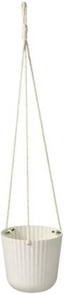 IKEA ÄPPELROS Galvanized Steel Hanging Planter, Off-White, 12 cm (4 ") Plant Container Set