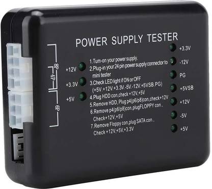 ONCRO power supply tester, Motherboard Computer PC 24 pin 20 pin 8 pin 6 pin 4 pin for PSU, ATX, SATA, HDD, SMPS, PC, Floppy with LED Indicator Light Analog Voltage Tester
