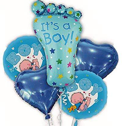 SOI Solid It's a Boy! Balloons for Baby Shower (Pack/Set of 5) Balloon