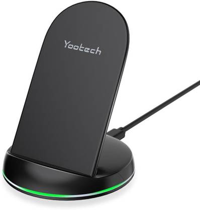 Yootech 10W Upgraded Type-C Interface Fast Wireless Charger Stand Qi-Certified Charging Pad