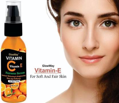 Glowway Vitamin C Serum for face, Anti aging, Reduce hyperpigmentation, Collagen boosting, Even skin tone, For women and men