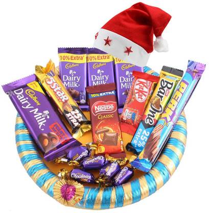 Cadbury Christmas Gift Hamper | Designer Tray Loaded With Chocolates | Chocolate Gift For Christmas | 638 Combo