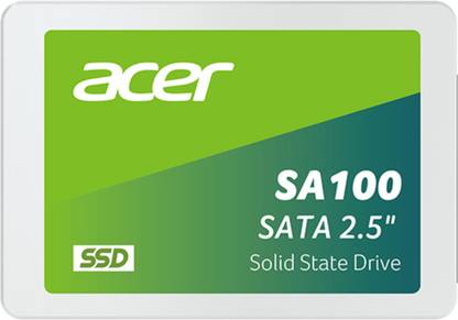 Acer SA100 480 GB Laptop Green, White SATA Internal Solid State Drive (SSD) (SA100)