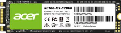 Acer RE100 M.2 128 GB Laptop Black M.2 Internal Solid State Drive (SSD) (RE100 M.2)