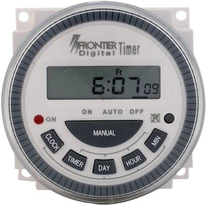 Leyden Smart Programmable Electronic Timer Switch 4 - Pin, 230 Volt AC TM619H-2, 30A, 16 ON/OFF Programs Digital Timer (White) Multipurpose Controller