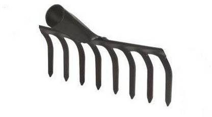 FALCON Steel Fgr-08 8-Teeth Garden Rake Without Handle (Black) Garden rake