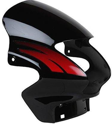 zalak HEADLIGHT VISOR FOR PASSION PLUS (BLACK-RED) Bike Headlight Visor