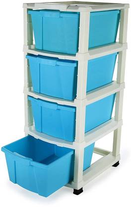 PIKSA Plastic Multipurpose Modular Drawer Organizer Chest For Kitchen Storage Plastic Free Standing Chest of Drawers