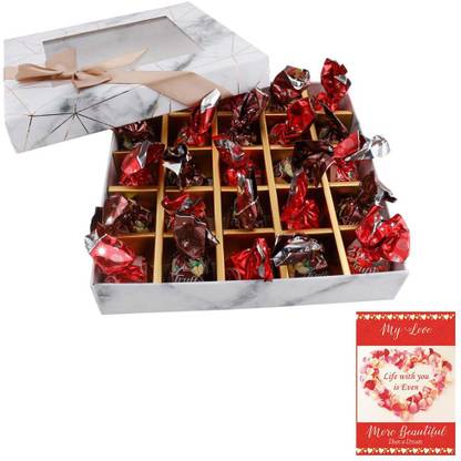 SurpriseForU 25 Pieces Imported Chocolates In Beautiful Designed Box | Chocolate Gift For Valentine | 105 Combo