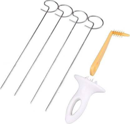 PRINCE SALES Stainless Steel Potato Spiral Cutter Slicer/Tornado Potato Spiral Cutter Slicer Chips 4 Spits Tower Making Twist Shredder Potato Slicer