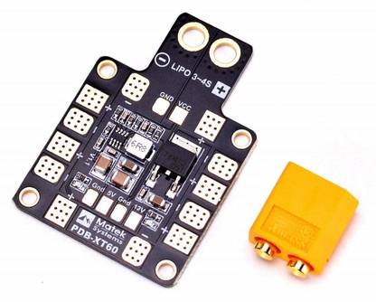 ELBOTICS (1 Pcs) PDB XT60 Power Distribution Board PDB-XT60 Module with BEC 5V 12V for FPV Drone Quadcopter QAV210 , 250 Micro Controller Board Electronic Hobby Kit