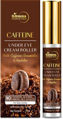 St.Botanica Caffeine Under Eye Cream Roller help to Reduce Dark Circle, Puffiness & Wrinkles