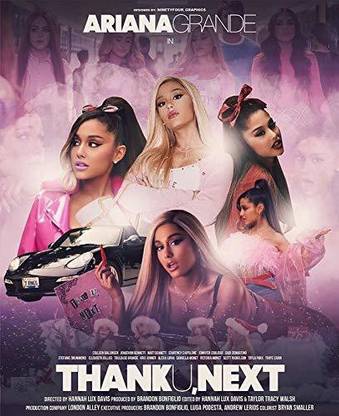 Poster Ariana Grande Thank u, Next Poster 12 x 12-INCH Paper Print
