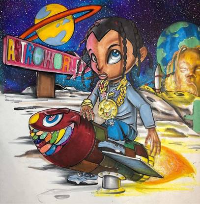 Poster Welcome to Astroworld Poster 12 x 18-INCH Paper Print