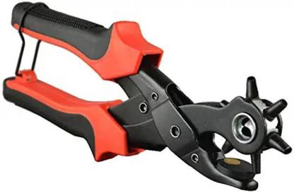 BEAUTRISTRO Interchangeable Revolving Punch Heads Metal Punch Plier Repair Tools Multi-Tools for Punching Holes in Leather Strap Waist Belt Waist Band (Medium) Punches & Punching Machines