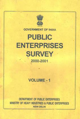 Public Enterprises Survey 2000-2001 (Set Of Volume 1, 2 And 3)