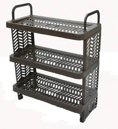 SUBHAM Subham Antique rust proof foldable Multipurpose 4 layer Shoe rack Plastic Shoe Stand