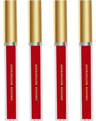 QKYPZO Long Stay Liquid Sindoor Waterproof Pack of 4 Liquid Sindoor (Red) Liquid