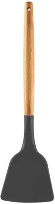 Woodtula Kitchen Silicone Spatula Shovel Non-Stick Cookware Kitchen Utensil Tools, Grey Pack of 1 Wooden Spatula