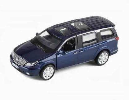 WONDER CREATURES Metal Volvo Car Toy with Openable Doors, Light and Sound Effects (Dark Blue)