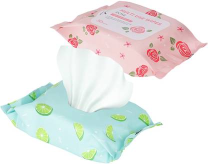 MINISO Multi Use Wipes 30 Sheets*2(Lemon+Rose）