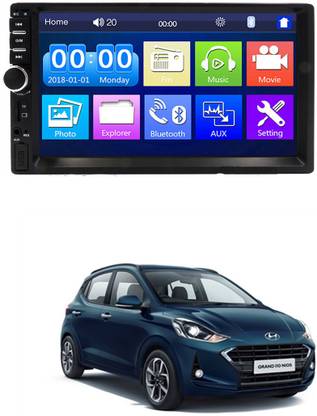 AYW 7 INCH Double Din Car Screen Stereo Media Player Audio Video Touch Screen Stereo Full HD with MP3/MP4/MP5/USB/FM Player/WiFi/Bluetooth & Mirror Link Universal Grand I10 NIOS For All Models Car Stereo
